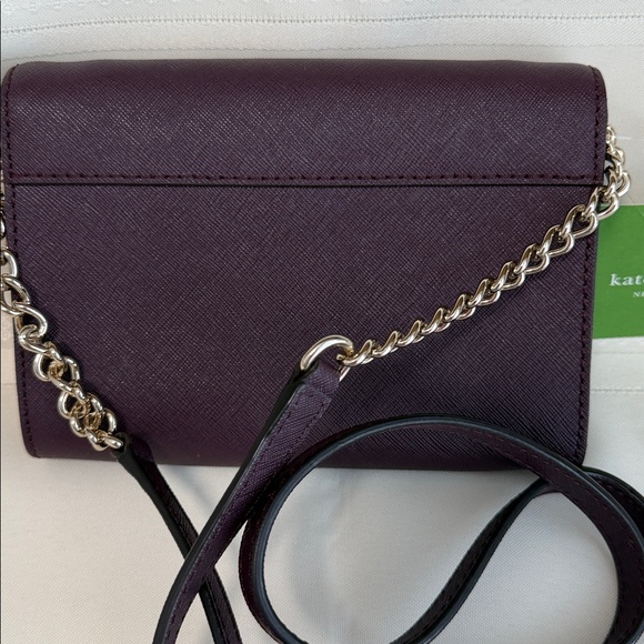 Kate ♠️ Spade Cedar Street Cami Convertible Leather Crossbody in Mahogany NWT - Picture 3 of 8
